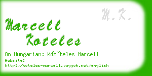 marcell koteles business card