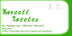 marcell koteles business card